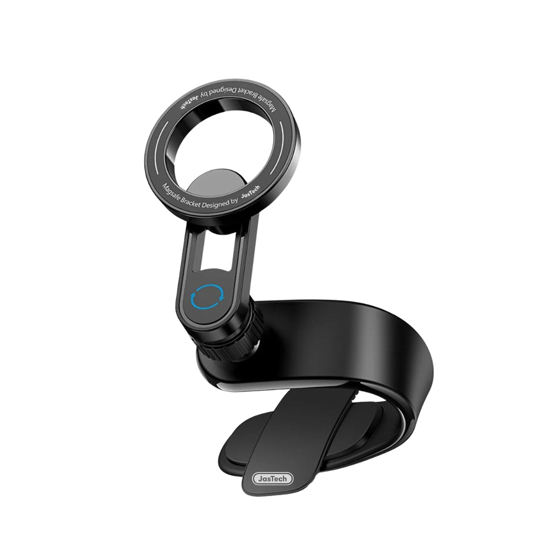 JT-986 Magnetic Magsafe Compatible Flexible Tilt and Flat Floor Car Phone Holder Black