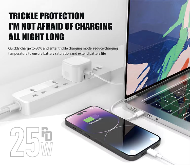 25W Type c Cable Fast Charging for iphone 16 Promax Phone Charger