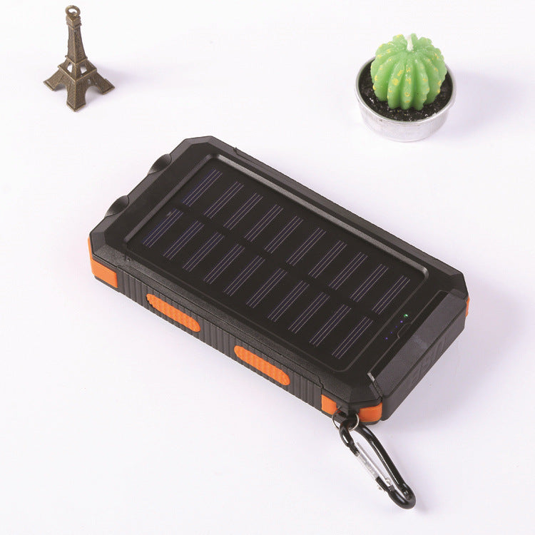 High-Capacity 20000mAh Solar Power Bank Waterproof with Compass 10W Output Power for Mobile Phones