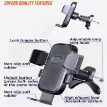Phone Mount for car, Military-Grade Suction, Sturdy & Secure Long Arm Suction Cup Holder Universal Car Dashboard