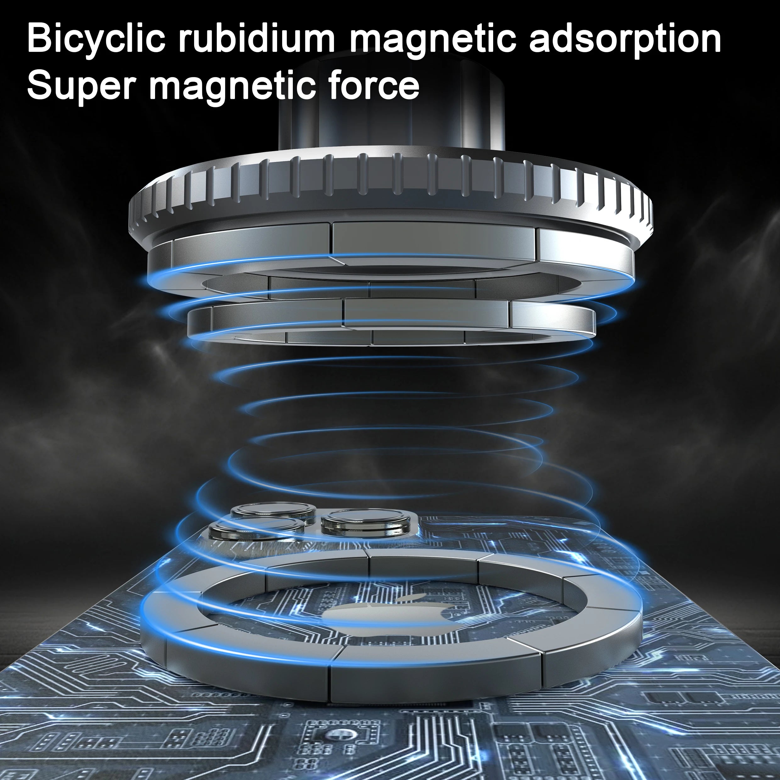 JT-986 Magnetic Magsafe Compatible Flexible Tilt and Flat Floor Car Phone Holder Black