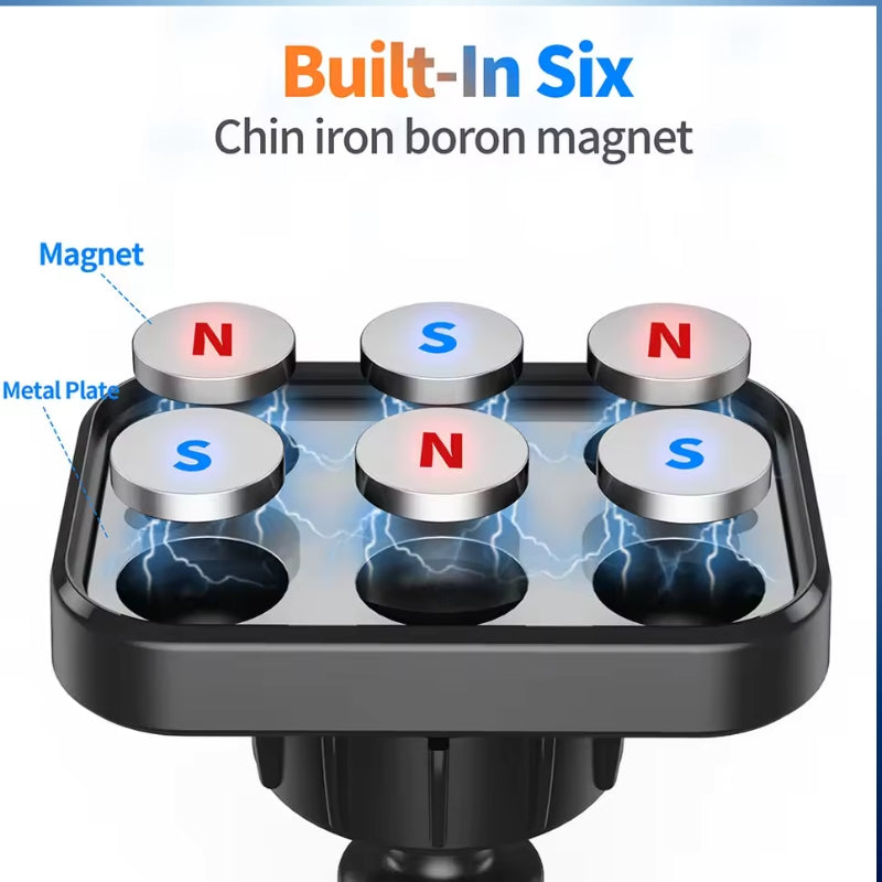 JT-208 Magnetic Magsafe Compatible Flexible Curved and Flat Floor Car Phone Holder