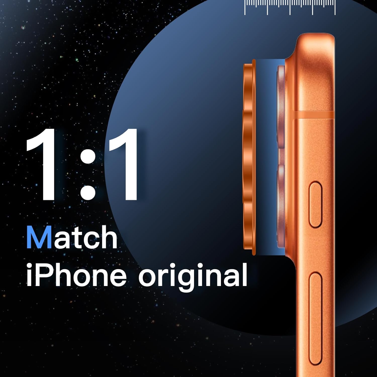 JETech Camera Lens Protector for iPhone 17 Pro Max 6.9-Inch, Full Coverage 9H Tempered Glass Ring Cover, Matte Metal Plate, Case Friendly, 1-Pack