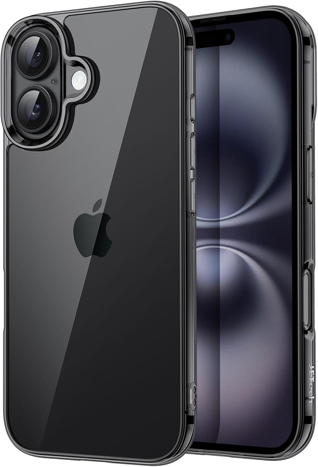 JasTech Case for iPhone 16 6.1-Inch, Non-Yellowing Shockproof Phone Bumper Cover, Anti-Scratch Clear Back (Ultramarine)