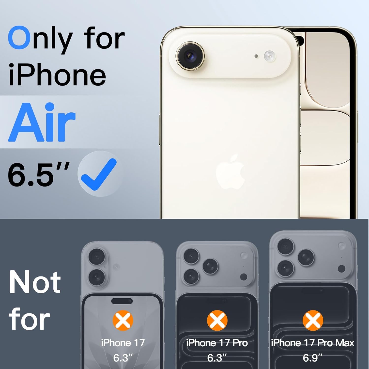 JasTech Shatterproof Screen Protector for iPhone 17 Pro Max 6.9-Inch, 9H+ Tempered Glass Military Grade Film with Easy Installation Tool, Case-Friendly, HD Clear, 3-Pack