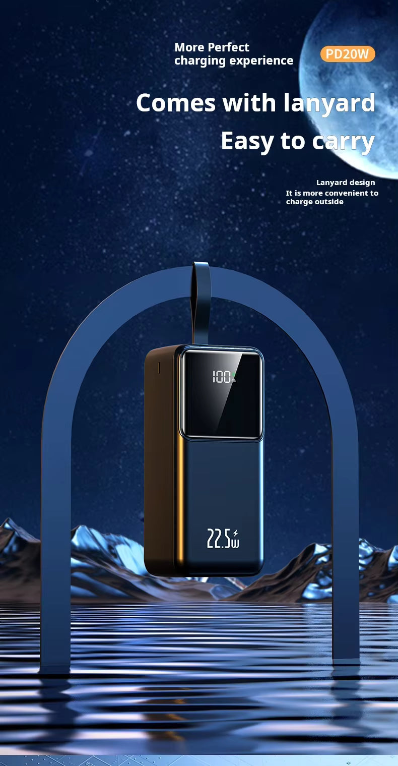 PD20W High Power Bank 100000mAh Super Fast 22.5W USB C Charge Portable Type-C Micro USB