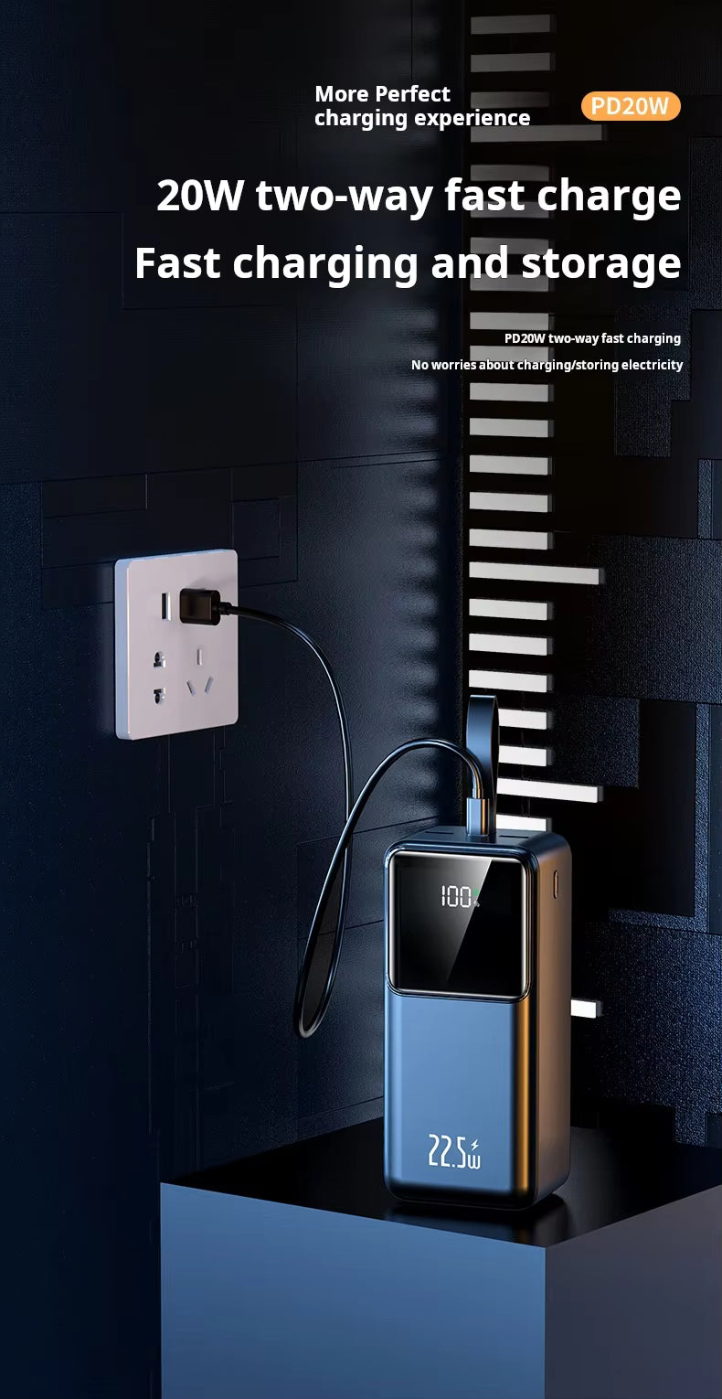 PD20W High Power Bank 100000mAh Super Fast 22.5W USB C Charge Portable Type-C Micro USB