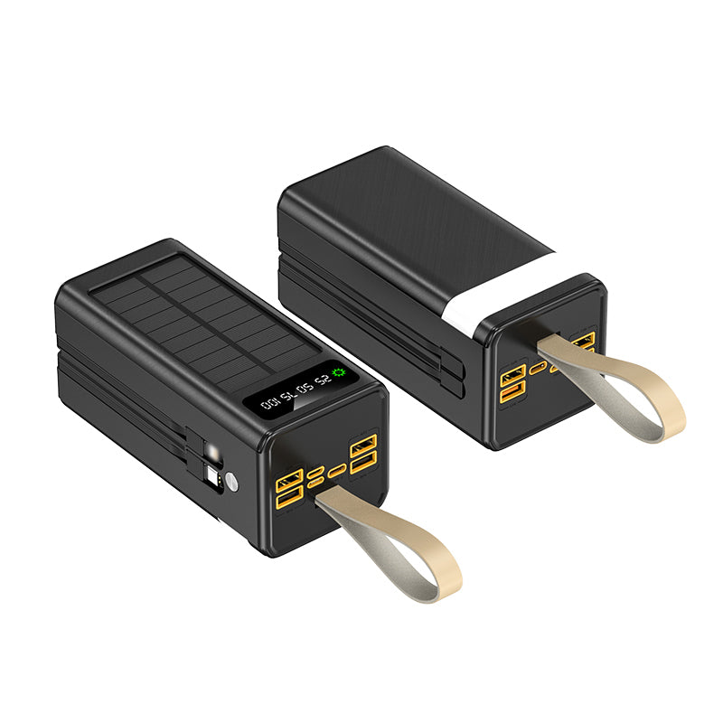 High Capacity Solar Battery Pack Power Bank 50000mah Fast Charging Solar Power Bank With Led Light